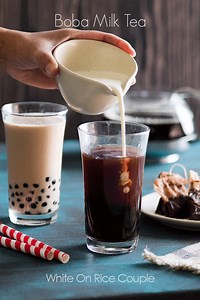 Boba Milk Tea Recipe or Bubble Tea Recipe with Boba | White On Rice