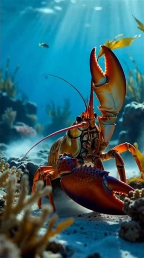 Life of a Lobster in Its Natural Ocean Habitat .