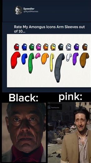 Among Us Colors Be Like 💀 (This Got Dark FAST) #amongus #meme #shorts