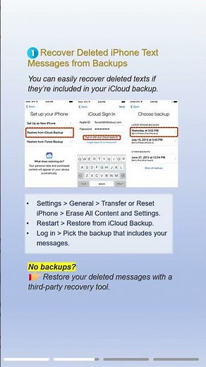 How to Recover Deleted Text Messages on iPhone #recovery #message #iphone #iphonetips