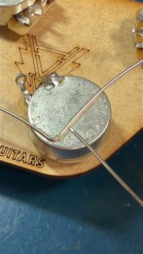 Get the perfect solder joint when wiring your guitar pots #diy #soldering #guitarelectronics
