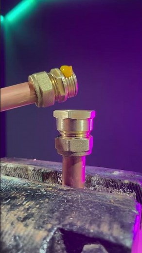 How to instal a threaded fitting! #subscribe #copperpipe #plumbingpipes #plumbing