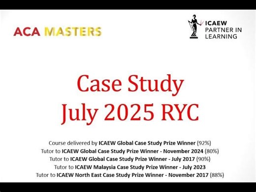 How to Pass the ICAEW ACA RYC Case Study July 2025 | Kieran Doe