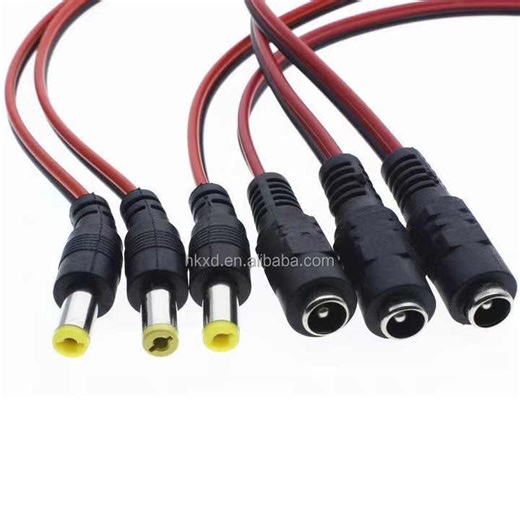 DC12V DC Plug Line 5.5*2.1mm Female and Male Head Power Cord 5521 for Camera