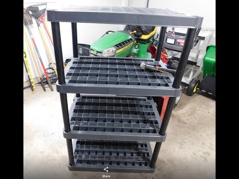 Make a Great Garden Tool Organizer From an Old Plastic Shelf