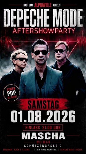 Depeche Mode Party 01.08.2026 in Mascha #depechemode #party #80smusic #erfurt #weimar #80smusic