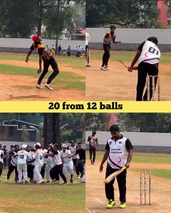 786K views · 11K reactions | 20 from 12 balls | Cricket team | Facebook