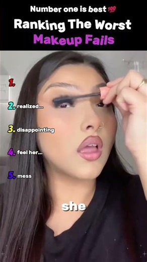 Ranking The Worst Make Up Fails (Part 1) #shorts
