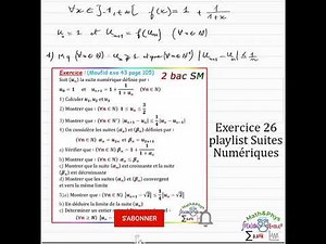 Numerical Sequences - Recurring Sequences - 2 Bac SM - [Exercise 37]