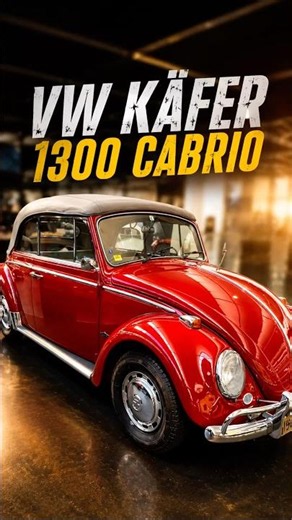 VW Käfer 1300 Cabrio Looks Like a Timeless Classic 🔥 #VWBeetle #Volkswagen #Shorts