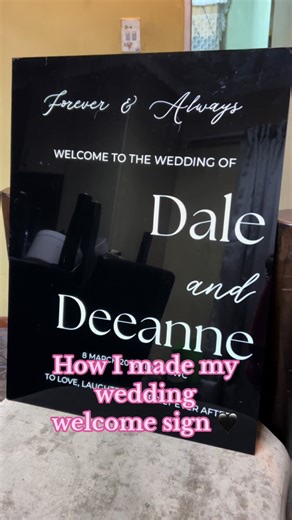 DIY Wedding Welcome Sign - Easy and Affordable Tutorial