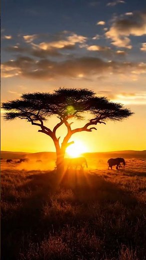 African Savanna Sunrise Timelapse