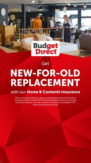 With our Home & Contents Insurance, if your belongings are stolen or damaged beyond repair, we’ll pay to replace them with new ones. #insurancesolved | Budget Direct