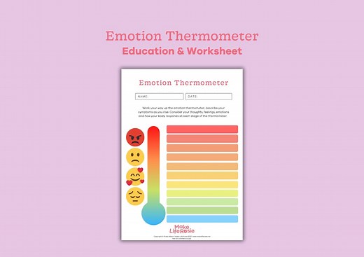 Anger Thermometer Worksheet for Kids. Mental Health Printable, Therapy Tools, Psychology, Counselling Worksheets for Teens and Kids. - Etsy