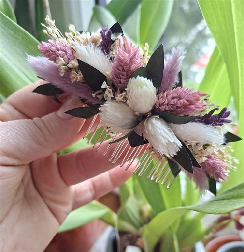 Lilac Wedding Hair Comb, Purple Bridal Hairpiece,purple Hair Accessory, Elegant Lilac Hair Clip - Etsy