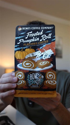 Replying to @toodsalty If you guys are looking for the perfect fall flavored coffee, you have to check this one out. This is the Frosted Pumpkin Roll coffee from Bones Coffee Company and it is one of the best fall flavors I have ever tried. ​It has amazing notes of cinnamon, pumpkin spice, and creamy frosting that taste just like an actual pumpkin roll. I love that it has a bold, smooth flavor without any of the bitterness you get from other brands. ​My favorite part is that this coffee is Keto 