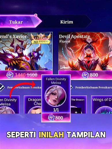 Tampilan skin legends xavier antigod beserta floryn dan melisa antigod?😱🔥 #MLBB