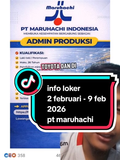 Lowongan Kerja di PT Maruhachi Indonesia Februari 2026