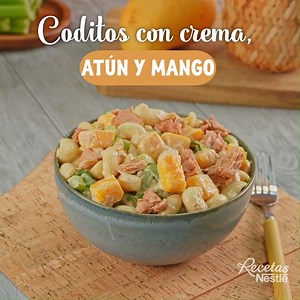 Estos CODITOS CON CREMA ATÚN Y MANGO tienen el sabor ideal para esta Cuaresma Receta aquí: https://nes.tl/40lpf1 | Recetas Nestlé