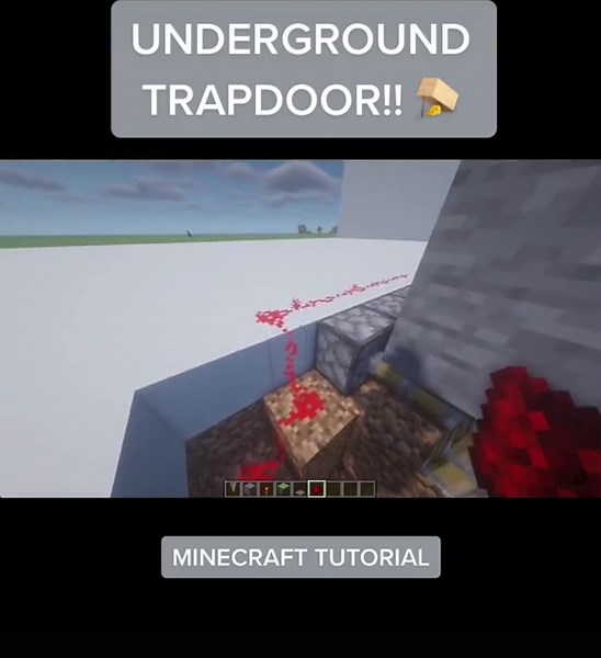 Unique Underground Trapdoor Design in Minecraft Tutorial