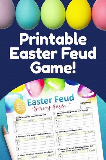 Easter Party Game Idea | Printable Easter Feud 🐣