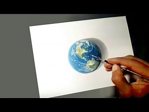 #3D_painting | How to paint the earth acrylic | Acrylic painting