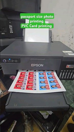 Epson L8050 printer passport size photo printing PVC Card printing