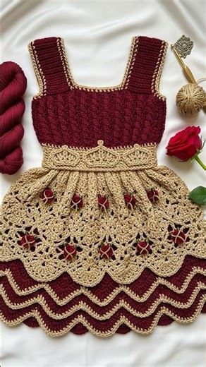 Easy Baby Crochet Frock & Shorts | Newborn Crochet Dress #shorts