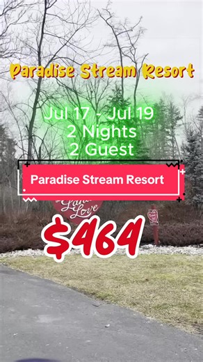 Pocono Mountains romantic getaway — here's what you're actually getting 👇 🏔️ Paradise Stream Resort — Cove Pocono Resorts | Cresco, PA What it is: ✅ Adults-only couples resort (honeymoon hotspot since the 80s) ✅ All-inclusive packages available ✅ Nestled on private Lake Eden in the heart of the Pocono Mountains The rooms: ✅ 144 suites — every single one has a fireplace ✅ Signature in-room amenities: heart-shaped hot tubs world-famous 7-ft Champagne Tower bath ✅ Select suites include private po