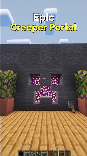 Make Epic Creeper Portal in Minecraft – Redstone Tutorial | CupSapling #minecraft #redstone #shorts