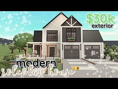 30k Summer Bloxburg Modern House Build: 2 Story Roleplay Exterior *WITH VOICE*