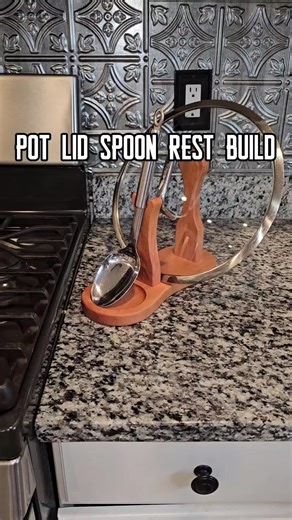 This Simple Wooden Kitchen Tool solves a problem you didn't know you had. Ever notice where your spoon and your pot lid end up while cooking? I got tired of messy counters, drips everywhere, and nowhere to set the lid… So I made one piece of solid wood that handles both—cleaner, simpler, and honestly overdue. #woodworking #dıy #handmade #woodcraft #woodart