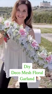 719K views · 7K reactions | Let’s create a gorgeous deco mesh floral garland using a Dollar Tree pool noodle, 2 rolls of deco mesh, greenery & florals! Perfect way to add a floral touch to any space! Happy crafting!✨ | Olivia's Romantic Home DIY | Facebook