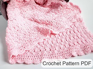 Shell Stitch Baby Blanket Crochet Pattern (PDF Download) - Etsy