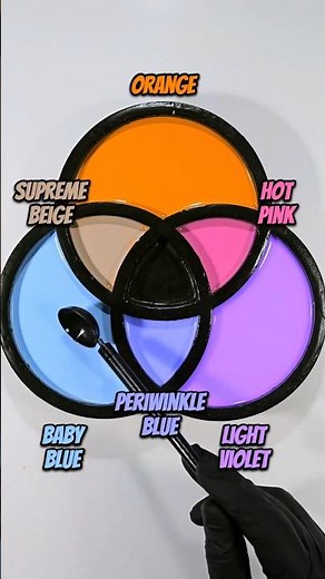 Baby Blue + Light Violet + Orange - Soft Sky Meets Warm Glow