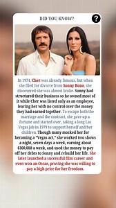 How Cher Rebuilt Her Life From Almost Nothing:- In 1974, Cher was a global star and half of the famous “Sonny & Cher” duo, but behind the scenes her life was falling apart. When she filed for divorce from Sonny Bono, she discovered she was almost broke. Sonny had set up their company, Cher Enterprises, so he owned 95 percent and their lawyer held the other 5 percent, while Cher, the voice and face of the brand, was legally just an employee with no rights to the fortune they had earned together. 