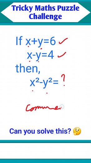 Maths Puzzle Challenge. Can you solve this tricky math puzzle game? #puzzle #games #QuizChallenge | Puzzle Master