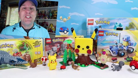 LEGO Pokemon starter builds Squirtle & Pikachu smart brick sets!