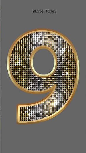 9 to 0 Golden Glitter Countdown ✨ | 10 Second Countdown #timer #shorts