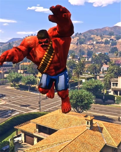 Hulk Smash Red Alien Hulk Gta5 Game Play, #shorts
