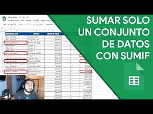 Sumar solo un conjunto de datos con SumIf (sumar si) en Google