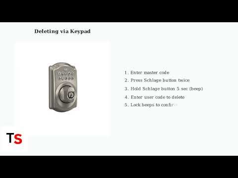 Schlage Keypad Lock Programming Guide – How to Add, Change & Delete User Codes