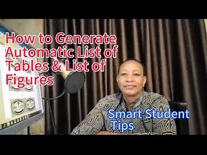 How to Generate Automatic List of Tables and List of Figures