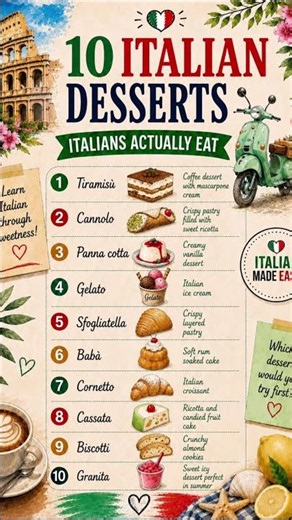 Italian Desserts You NEED To Try 🇮🇹🍰