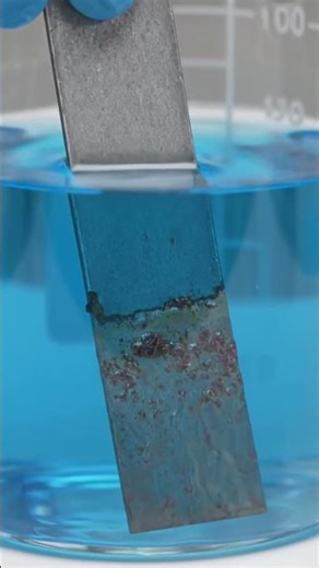 Metal Displacement Reaction 😲 | Iron + Copper Sulphate #chemistry #science