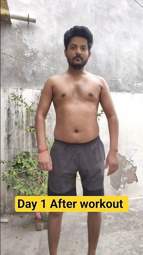 day 1 exercise, after workout, home workout, bodybuilding