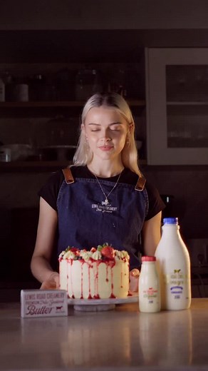 4.7K views · 35 reactions | Layers of soft vanilla sponge, silky buttercream, and a tangy raspberry coulis, made with the pure, velvety goodness of @lewisroadcreamery 拏 A slice of summer sweetness, no matter the season  Tap the link below for the recipe: https://dish.co.nz/recipes/berry-drenched-vanilla-buttercream-cake | dish Magazine | Facebook