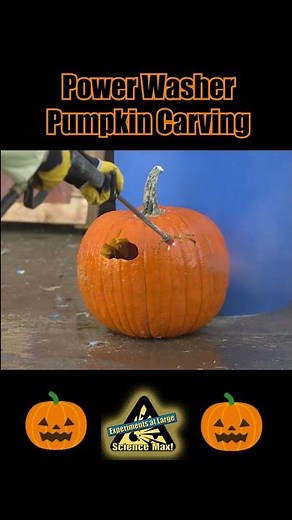 Power Washer Pumpkin Carving 🎃🌊 Happy Halloween | Science Max