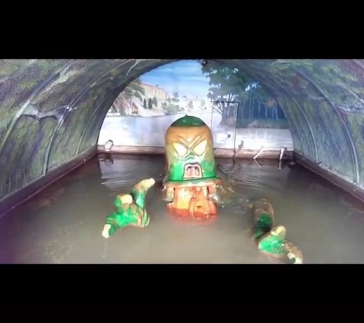 Bert the Bunyip: Mysterious Abandoned Animatronic in Water