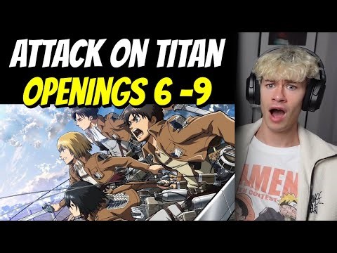 First Time Reacting To Attack On Titans - All Openings (6-9) 4K 60FPS | REACTION